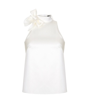 Белый топ халтер