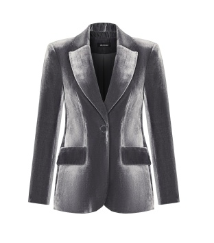 Жакет серый бархат