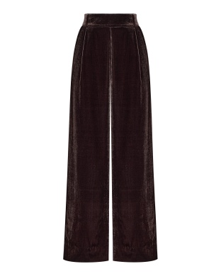 Брюки коричневые бархат