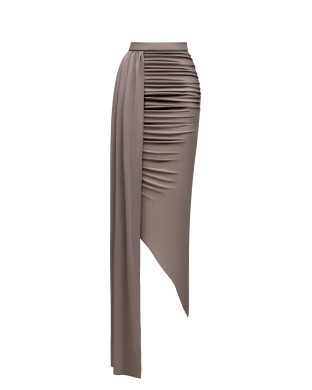 Юбка с поясом бежевая