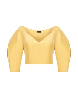 Топ корсетный золотисто-желтого оттенка