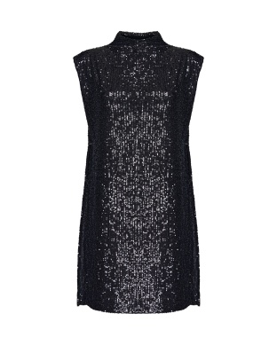 Удлиненный топ с пайетками