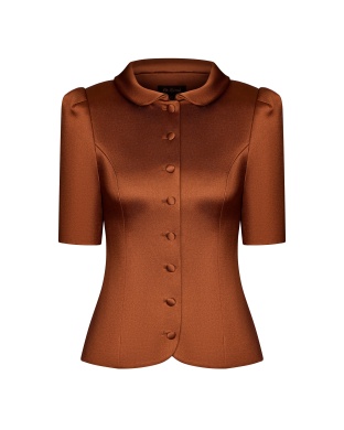 Жакет атласный карамель