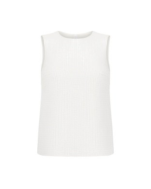 Топ с пайетками белый