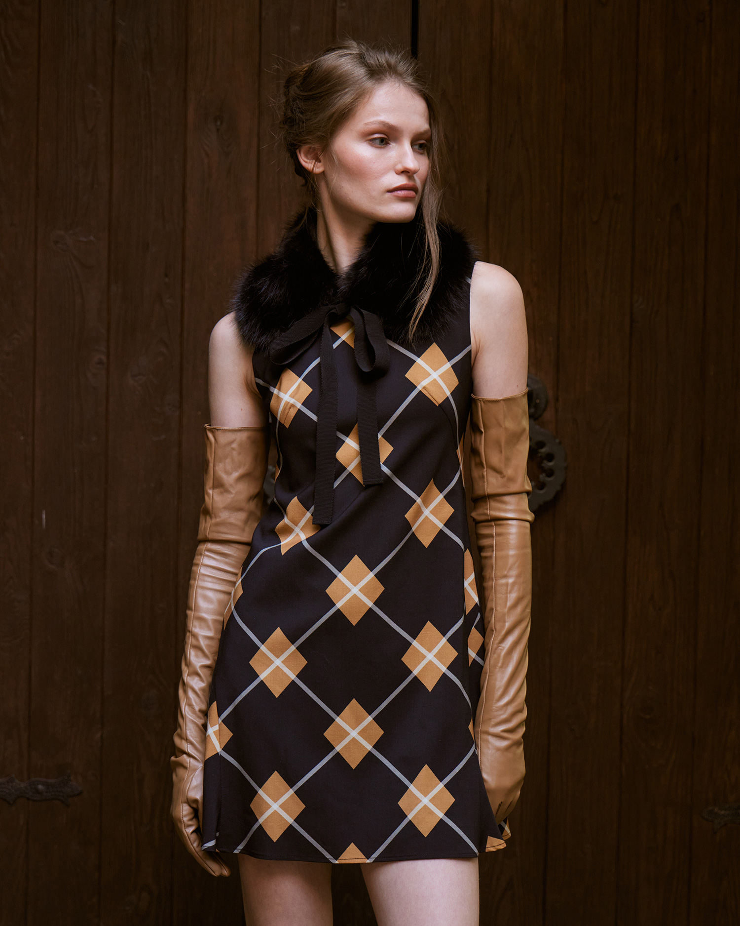 Платье в клетку