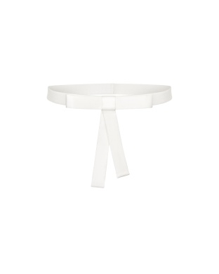 Пояс шелковый белый