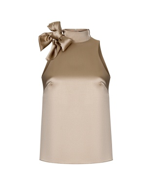 Бежевый топ халтер